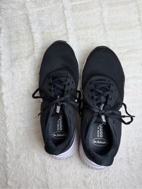 Dr. Scholl's Black and White Mesh Slip-On Sneakers